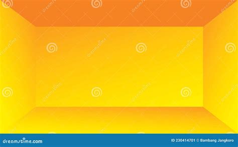 Blank Vivid Yellow Color Studio Space Background Stock Vector