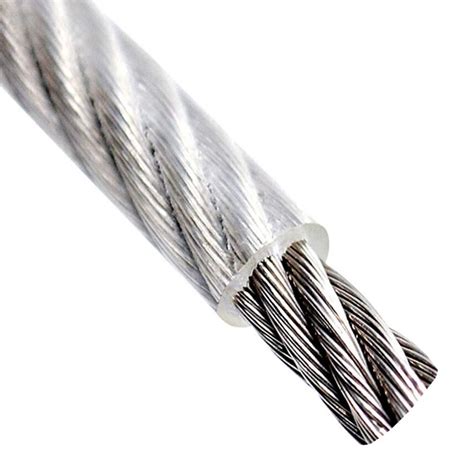 3mm 7x7 Clear PVC Coated Stainless Steel Wire Rope