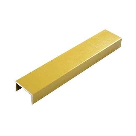 Listelo Largo Tibre em Alumínio 20mmx10mm Homeney Ocre Dourado 1m