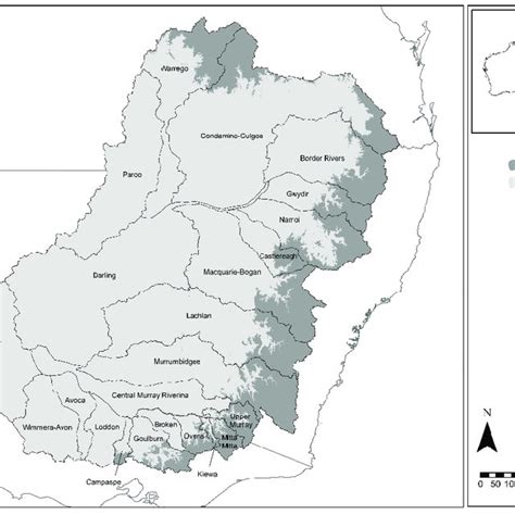 Maximum Extent Of Study Area And Catchments Of The Murray Darling Basin