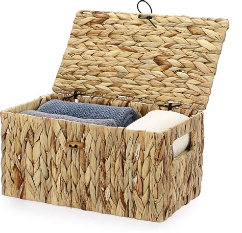 Amazon Hipiwe Wicker Baskets Bin For Shelf Organizing Handwoven