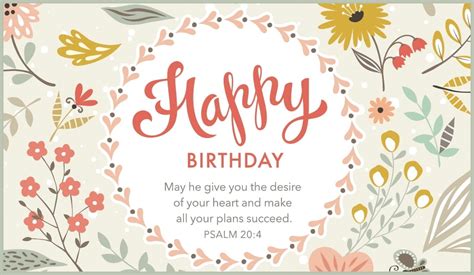 Free Happy Birthday - Psalm 20:4 eCard - eMail Free Personalized Birthday Cards Online