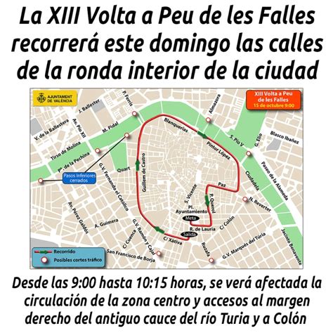 La XIII Volta a Peu de les Falles recorrerá este domingo las calles de