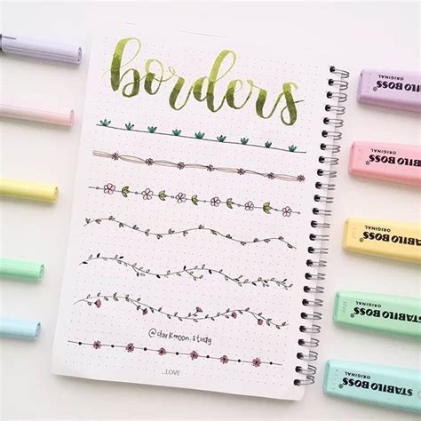 Aesthetic Bullet Journal Borders