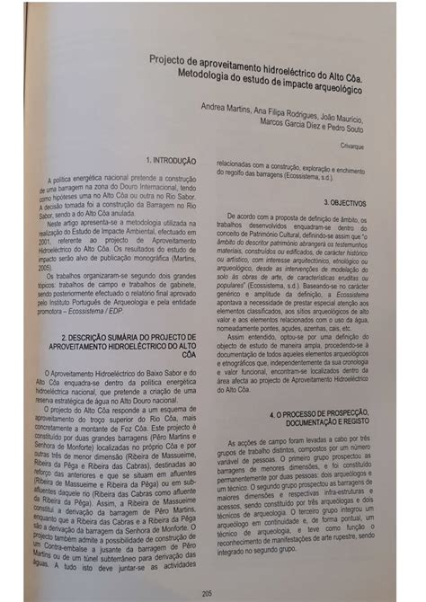 Pdf Projecto De Aproveitamento Hidroel Ctrico Do Alto C A