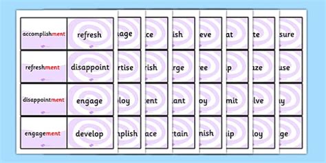 Suffix Loop Cards Ment Teacher Made