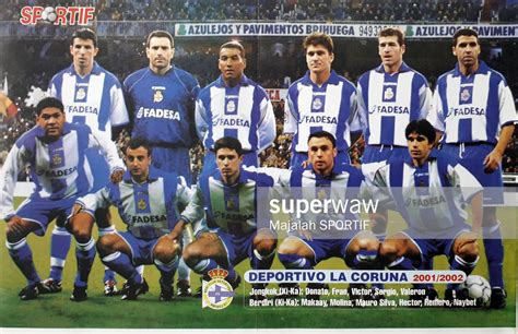 POSTER TIM DEPORTIVO LA CORUNA 2001 2002