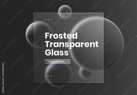 Square Frosted Glass Mockup Stock Template Adobe Stock