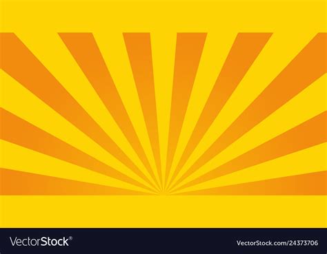 Retro Ray Orange Background In Vintage Style Vector Image