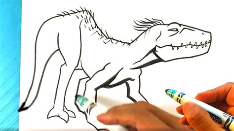 How To Draw Jurassic World Indoraptor Youtube