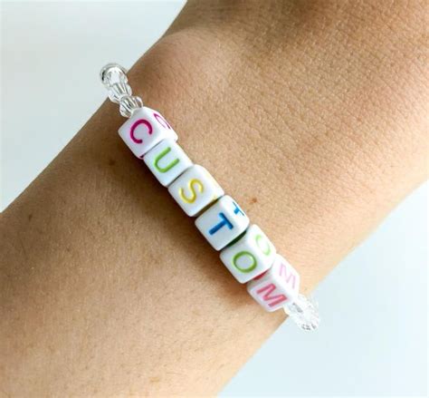 Custom Letter Bead Bracelet Personalized Bracelet