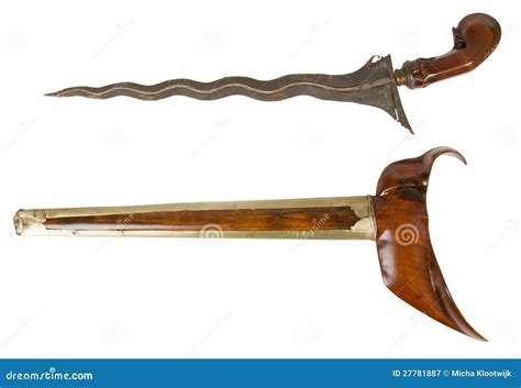 Antique Typical Indonesian Kris Knife Royalty-Free Stock Photo ...