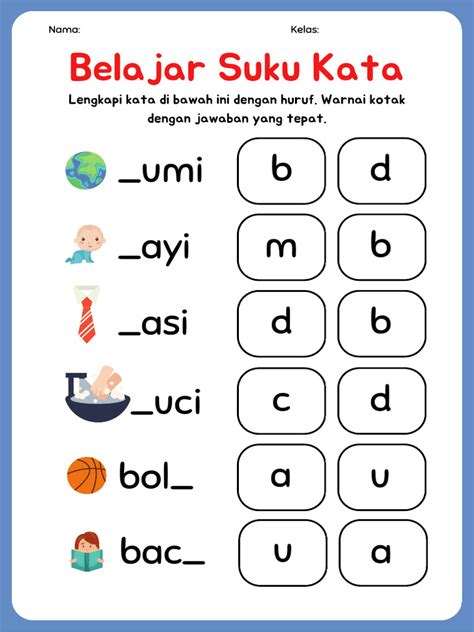 materi calistung  anak tk  seni disiplin bahasa