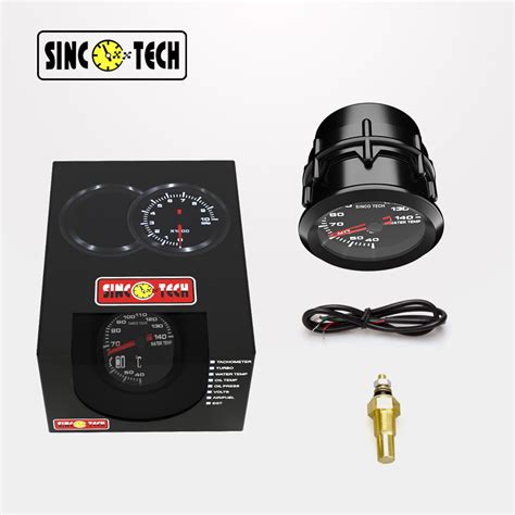 Sinco Tech Do6384 Car 12V Water Temperature Gauge Motor Meter Auto