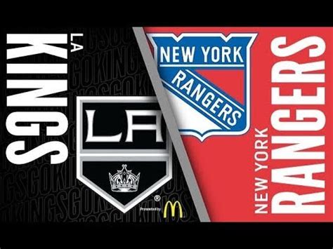 Los Angeles Kings Vs New York Rangers Game Round Playoffs Youtube