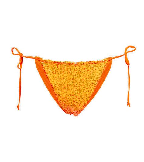 Norma Kamali Sequin Embellished Bikini Bottoms Norma Kamali