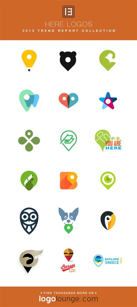 2013 Logolounge Trend Report Collection Here Logos Utilizing The Map