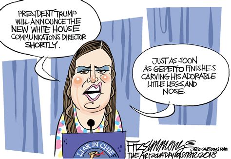 Political Cartoon U S Sarah Huckabee Sanders Hope Hicks White House