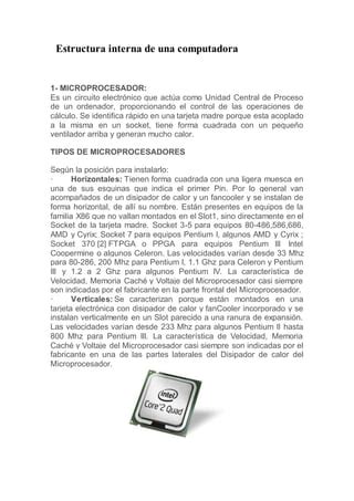 Estructura Interna De Una Computadora Docx