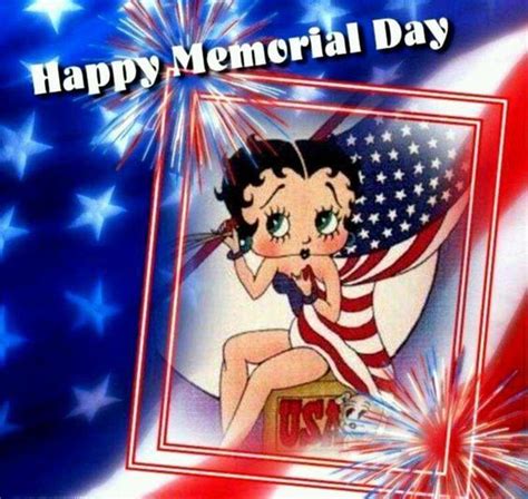 Betty Boop Flag Happy Memorial Day Happy Memorial Day Betty Boop