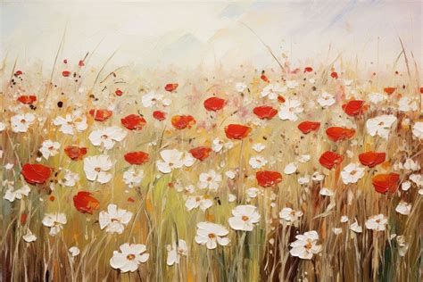 Field wildflowers painting outdoors nature. | Premium Photo Illustration - rawpixel