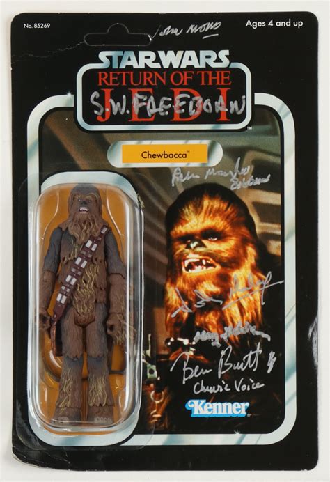 Star Wars Return Of The Jedi Chewbacca Action Figure Signed By 6