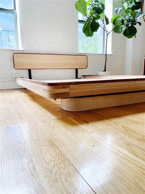 Modern Solid Hardwood Platform Bed - Etsy