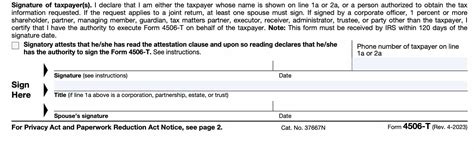 IRS Form 4506 T Instructions Requesting A Tax Return Transcript