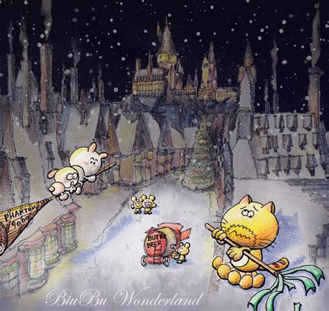 A Snowy Night at Hogsmeade Colored Pencil Humor Art Print - Etsy