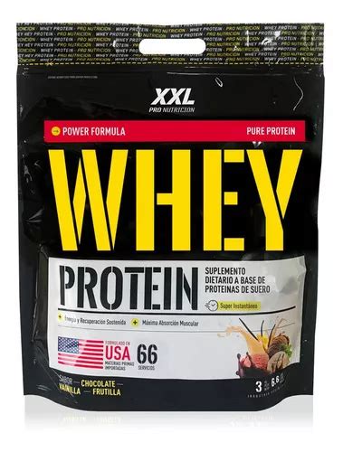 Whey Protein 3kg Xxl Recuperacion Y Masa Muscular Sabor Combinado Envío Gratis