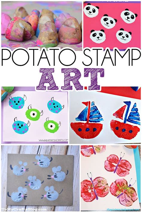 Potato Stamp Art | Potato stamp, Art for kids, Kids art projects