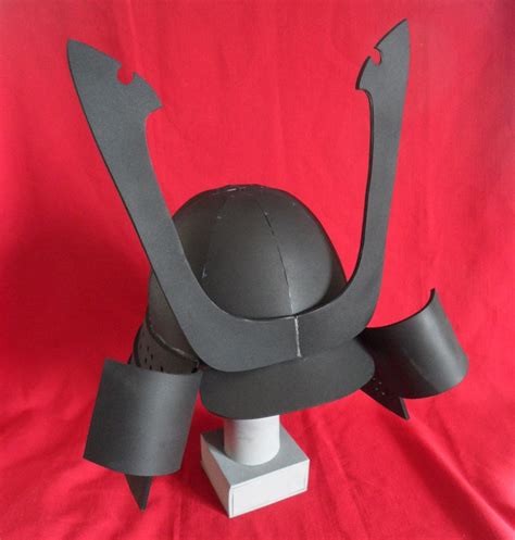 Diy Samurai Eva Foam Helmet Kabuto Template Pattern Blueprint Etsy