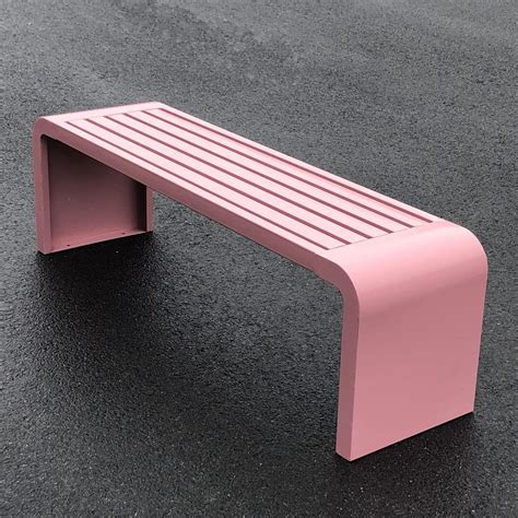 Outdoor Bench Metal Bench Patio Bench Steel Frame Garden Bench Outdoor Patio Backless Bench