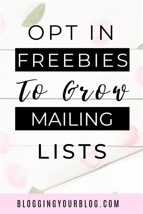 Opt In Freebie Ideas To Help Grow Your Mailing List Artofit