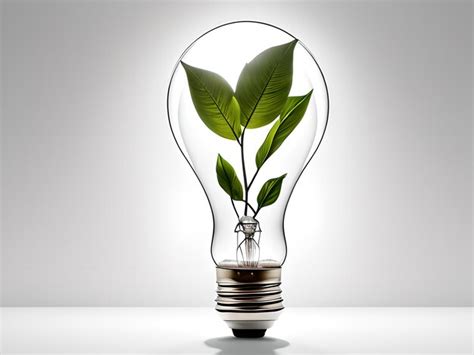 Premium Ai Image Light Bulb With Leaves Tree Sprout Or Plant Eco