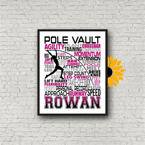 Personalized Pole Vaulting T Pole Vault Poster Pole Etsy