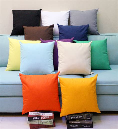 Simple Candy Colored Pillow Case Pure Color Pillow Covers Solid