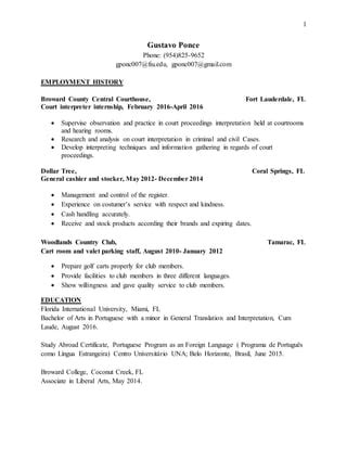 Resume Gustavo Ponce Pdf