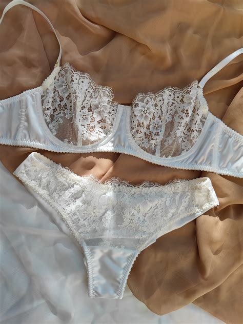 Bridal Lingerie Set White Balconette Bridal Lingerie Lingerie For