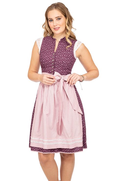 Marjo Midi Dirndl Tlg Cm Miriam Pflaume Altrosa Alpenclassics De