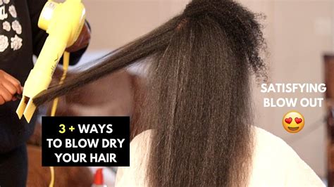 How To Blow Dry Natural Hair Youtube