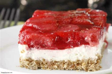 EASY Strawberry Pretzel Dessert Bars Snappy Gourmet