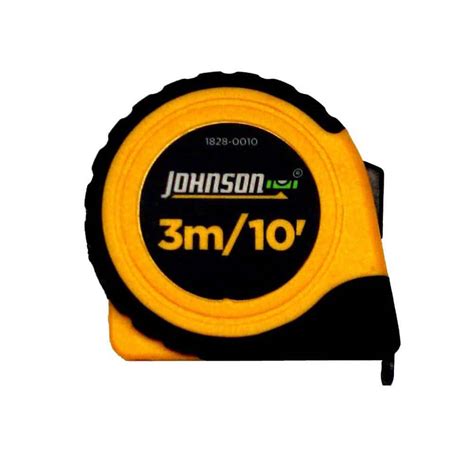 Johnson Level Tool Tape Measure 10 Long 5 8 Width Yellow Blade