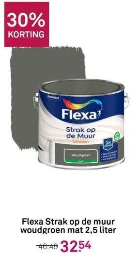 Flexa Strak Op De Muur Woudgroen Mat 2 5 Liter Aanbieding Bij Karwei