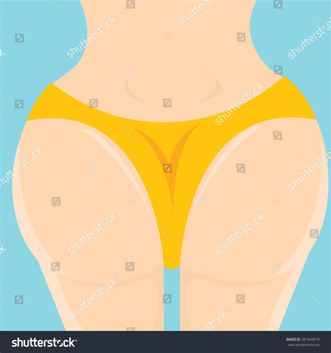 Sexy Woman Ass Vector Illustration Stock Vector Royalty Free 281644679