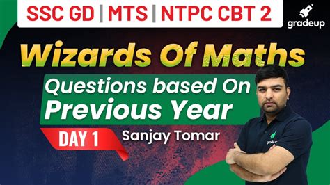 Ssc Gd Mts Ntpc Cbt Wizard Of Maths Day Previous Year