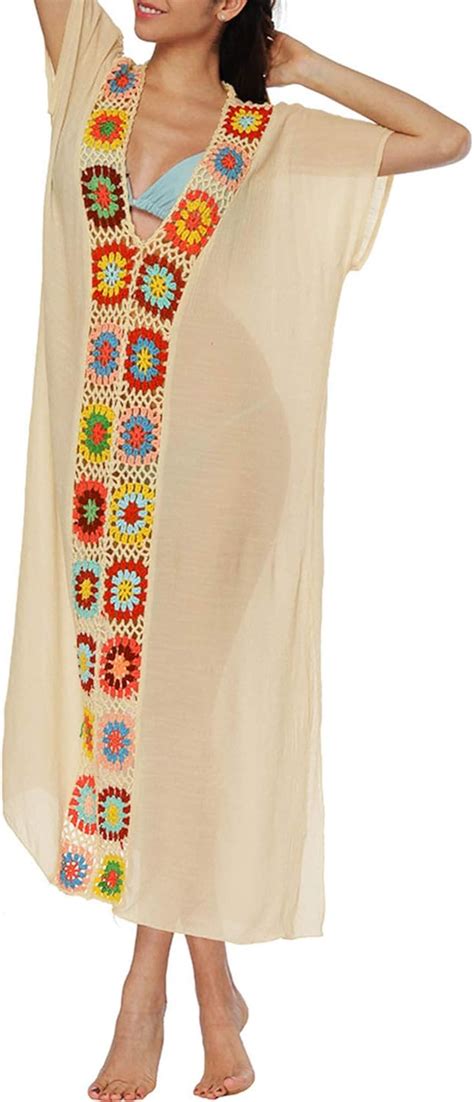 Wonderoy Women S Bathing Suits Kaftans Swimsuit Bikini Cover Ups Swimwear Chiffon Beach Maxi