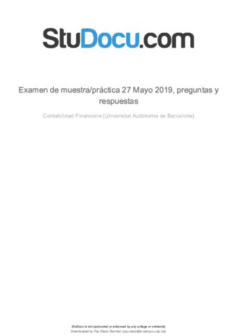 Examen De Muestrapractica Mayo Preguntas Y Respuestas Pdf