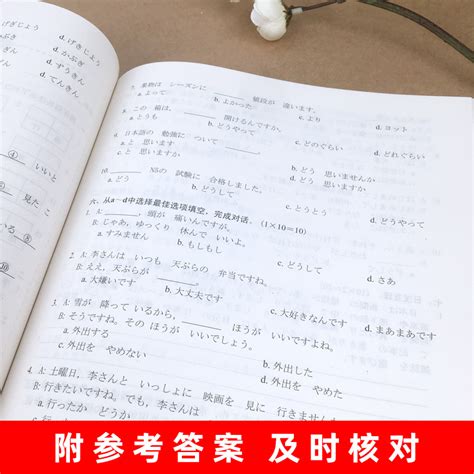 新版中日交流标准日本语同步测试卷初级上下张厚泉人民教育出版社新标日初级上下教材配套测试卷日语学习入门日语练习册虎窝淘