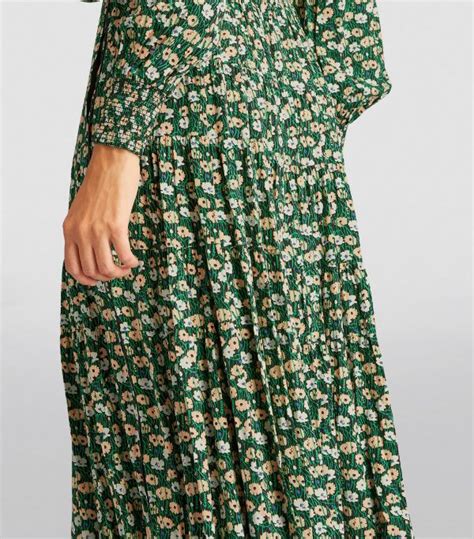 Womens Me Em Green Floral Tiered Maxi Dress Harrods Uk